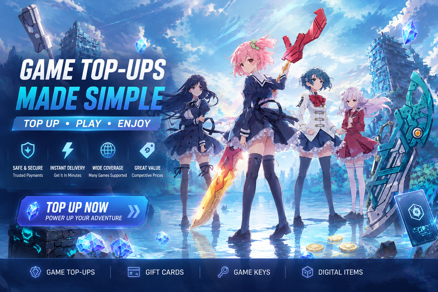 Game top-ups banner